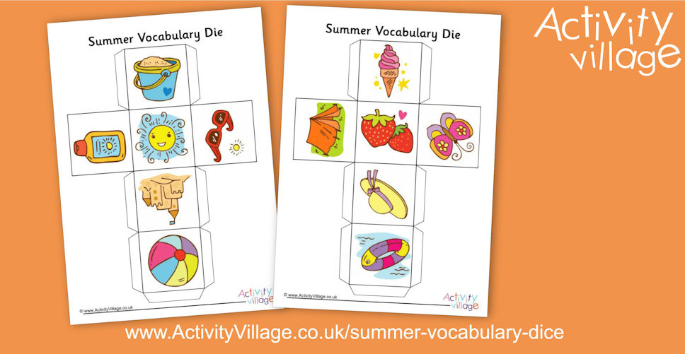 Learn Vocabulary with our Summer Vocabulary Dice