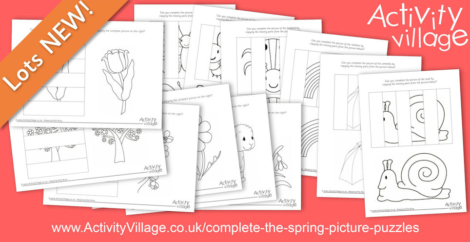 Lots of Fun New Complete the Picture Puzzles for Spring... Lots of Fun New Complete the Picture Puzzles for Spring...