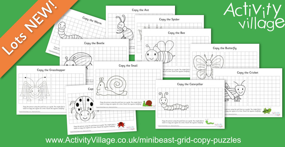 Lots of New Minibeast Grid Copy Puzzles Just Added