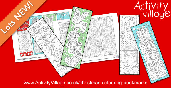 Lovely New Christmas Colouring Bookmarks