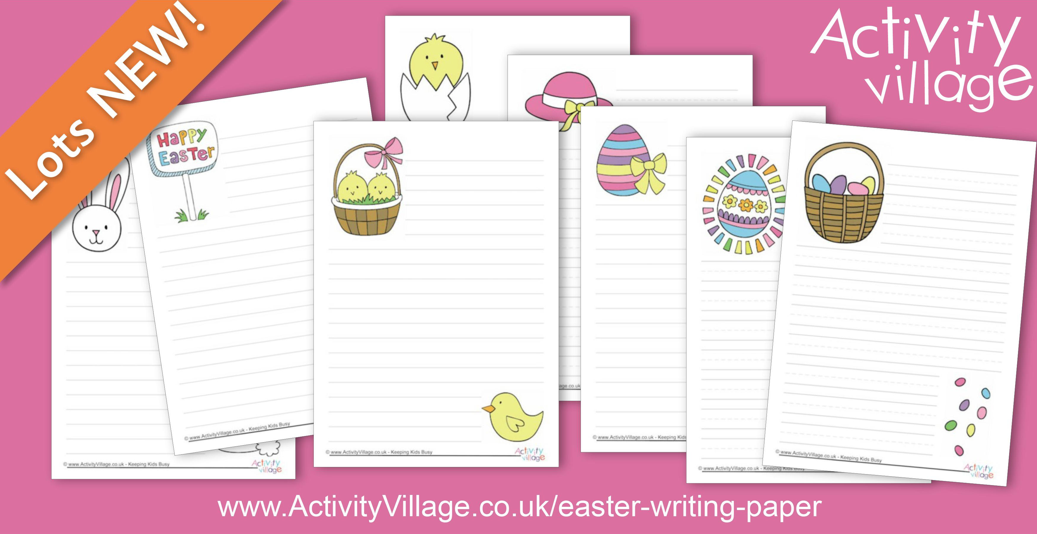 Lovely New Easter Writing Paper in Spring Pastel Colours
