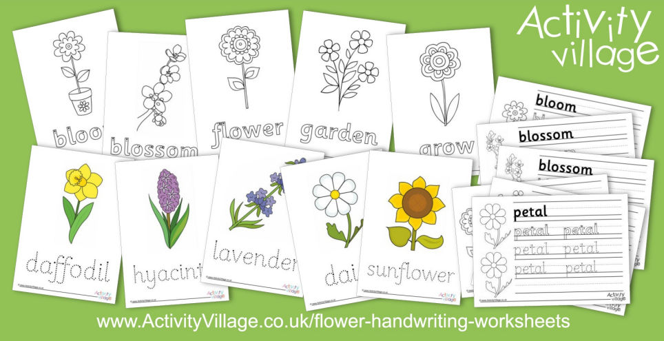 Lovely New Flower Handwriting Worksheets