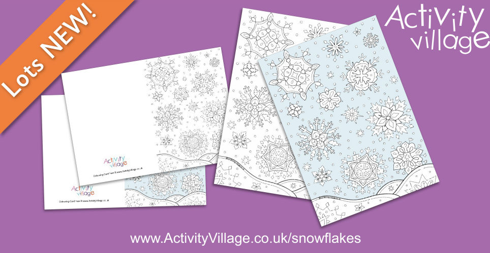 Lovely New Winter Snowflake Colouring Pages and Cards...