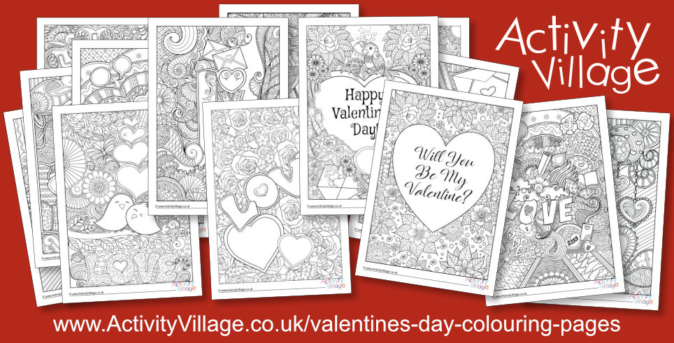 New Mindfulness Valentines Day Colouring Pages