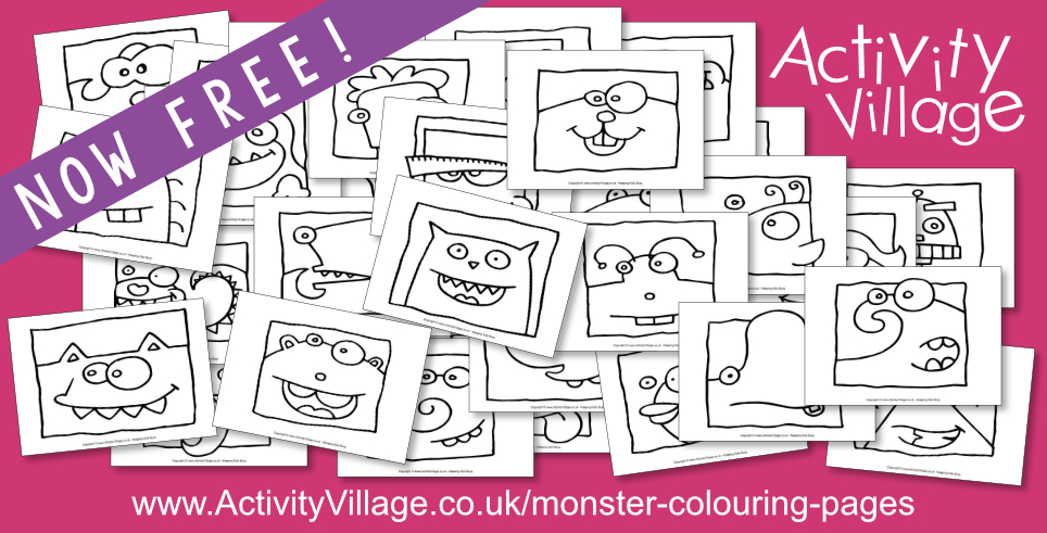 These Fun Monster Colouring Pages - Now Free!