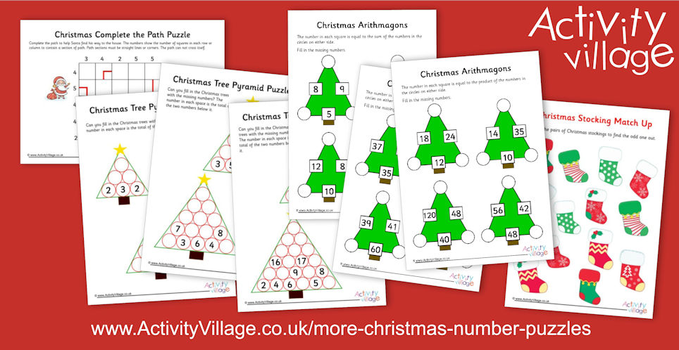 We've Added More Christmas Number Puzzles