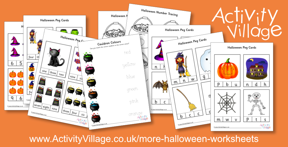 More Halloween Worksheets