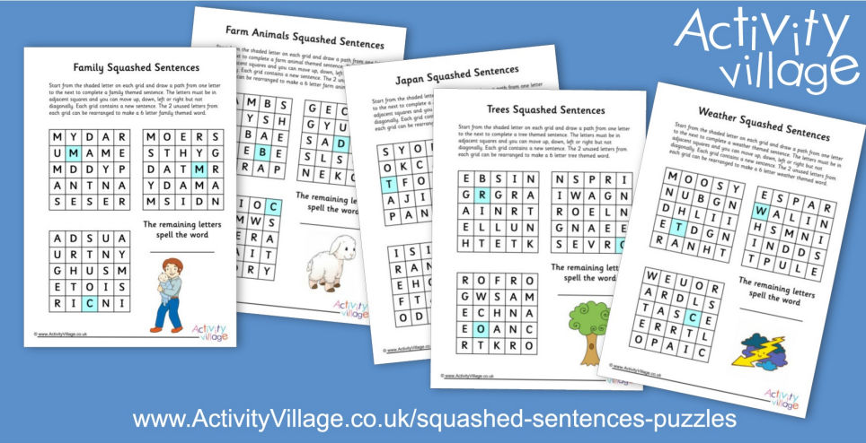 More Squashed Sentences Puzzles