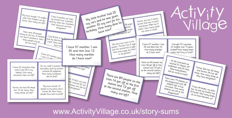 More Story Sum Cards... More Story Sum Cards...