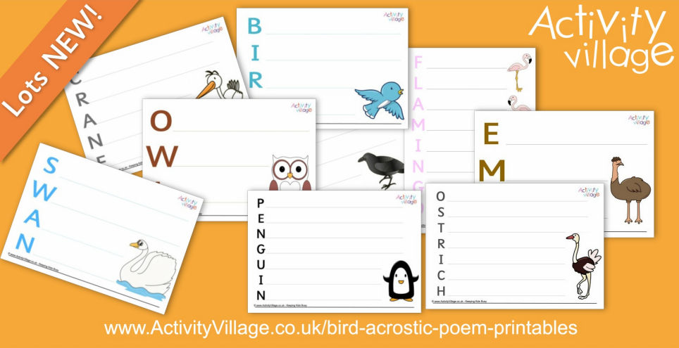 New Acrostic Poetry Printables With A Bird Theme New Acrostic Poetry Printables With A Bird Theme