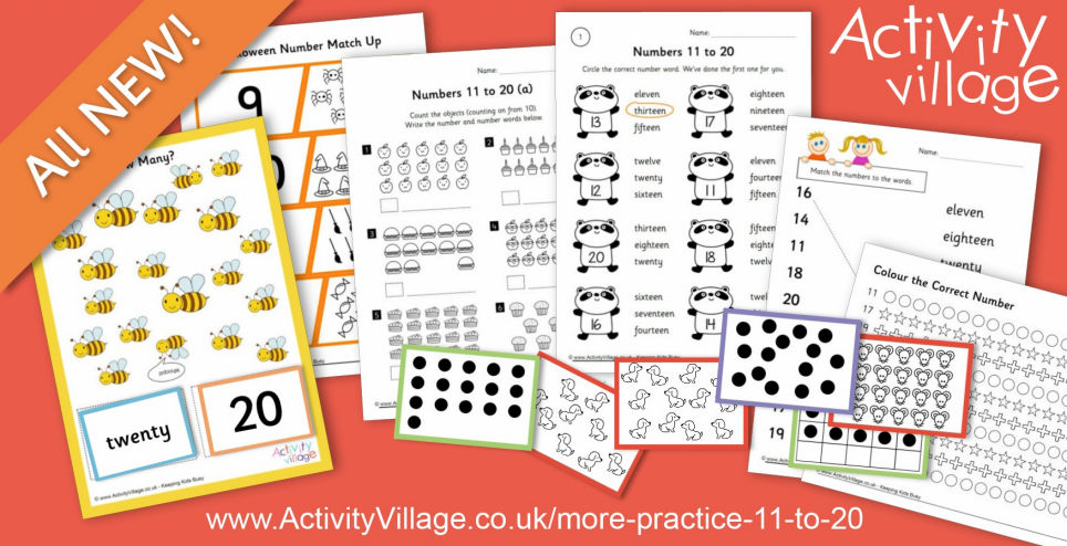 New Activities for Numbers 11 to 20 New Activities for Numbers 11 to 20