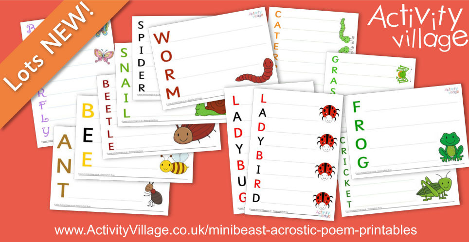New Additions to our Minibeast Acrostic Poem Printables New Additions to our Minibeast Acrostic Poem Printables