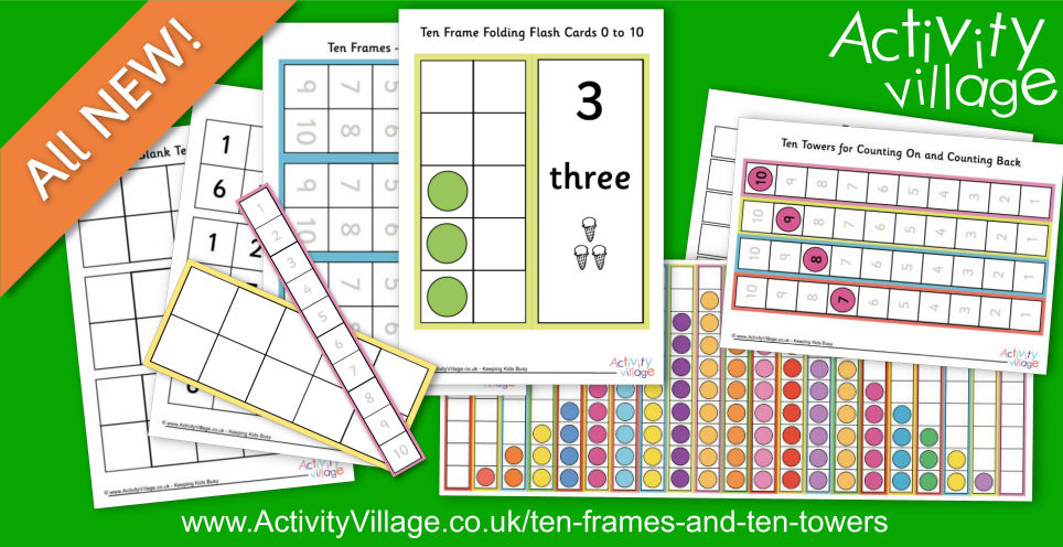 Ten Towers and Ten Frames for Counting Activities - All NEW!