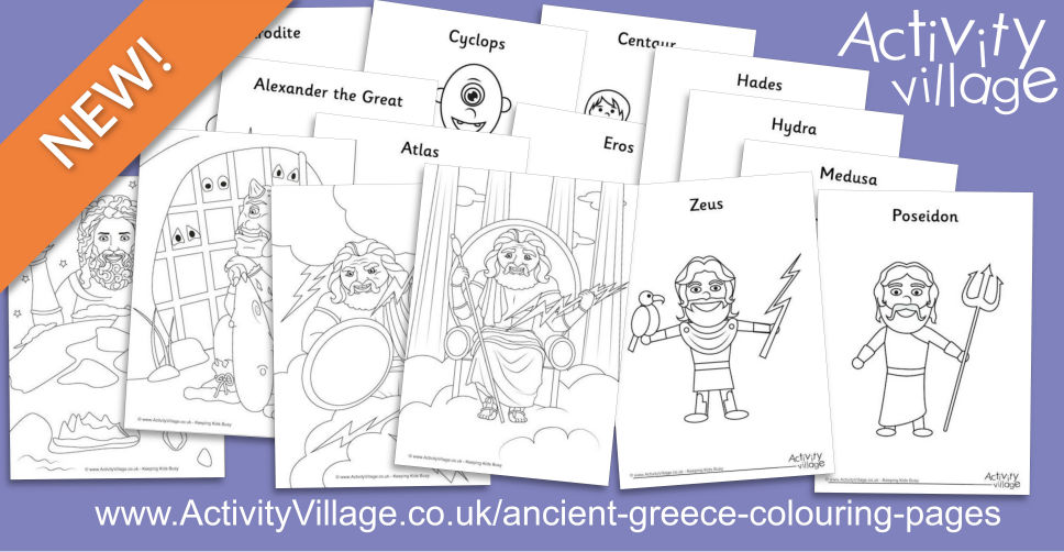 New Ancient Greece Colouring Pages