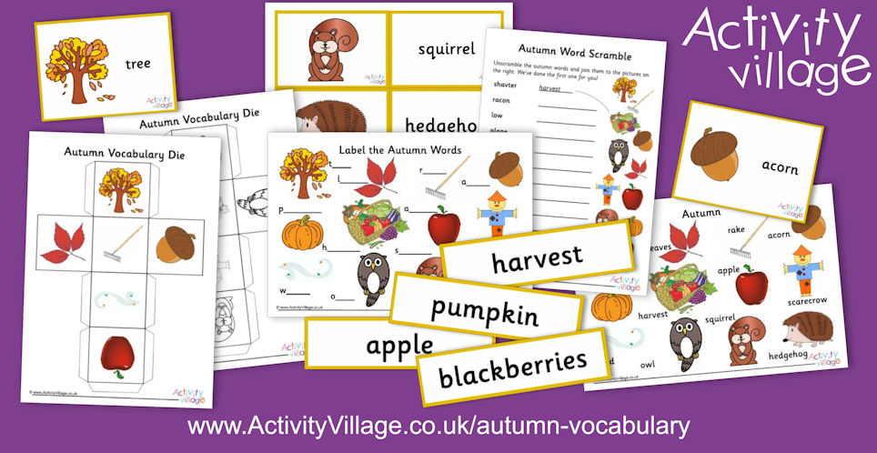 New Autumn Vocabulary Resources