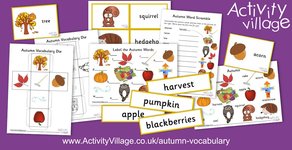 New Autumn Vocabulary Resources New Autumn Vocabulary Resources
