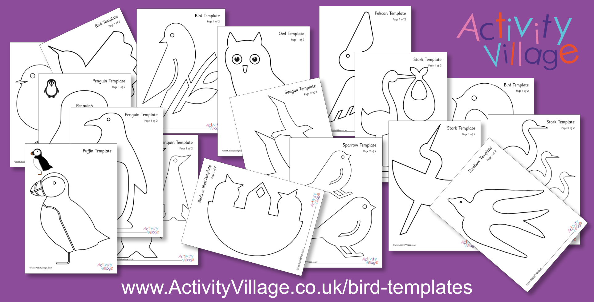 New Bird Templates for Crafty Projects