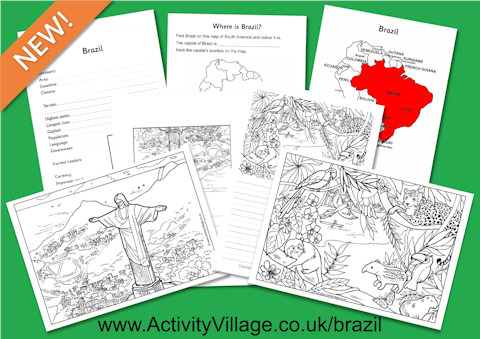 New Brazil Colouring Pages, Printables and Worksheets New Brazil Colouring Pages, Printables and Worksheets