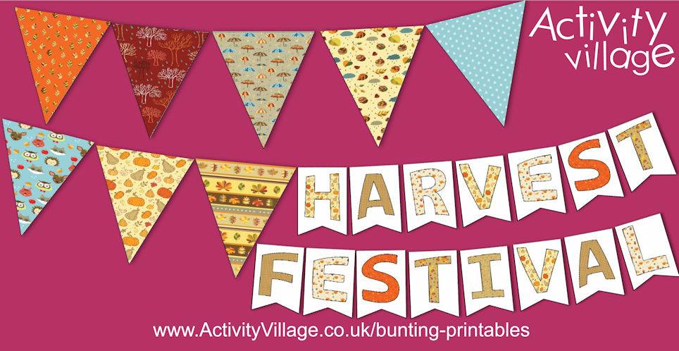 New Bunting Printables or Autumn and Harvest New Bunting Printables or Autumn and Harvest