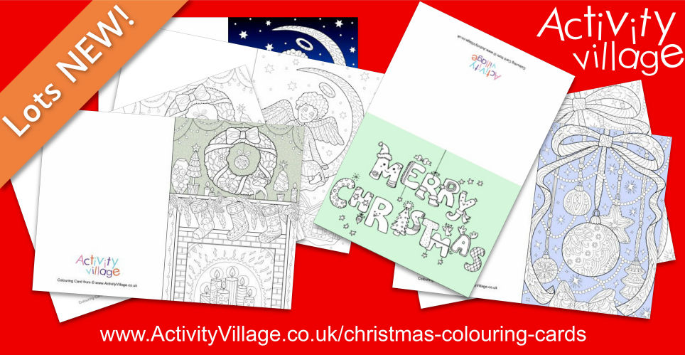 New Christmas Colouring Cards for Older Kids and Adults