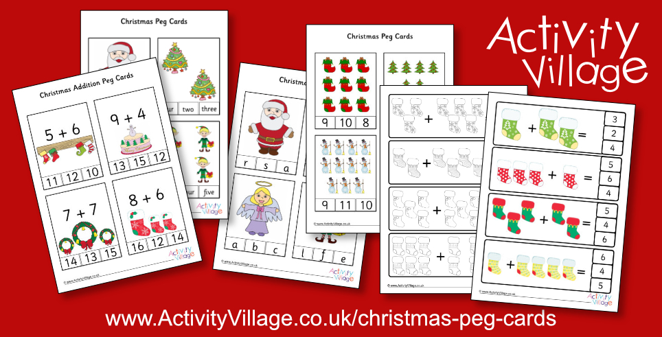 New Christmas Peg Cards for Early Learning New Christmas Peg Cards for Early Learning