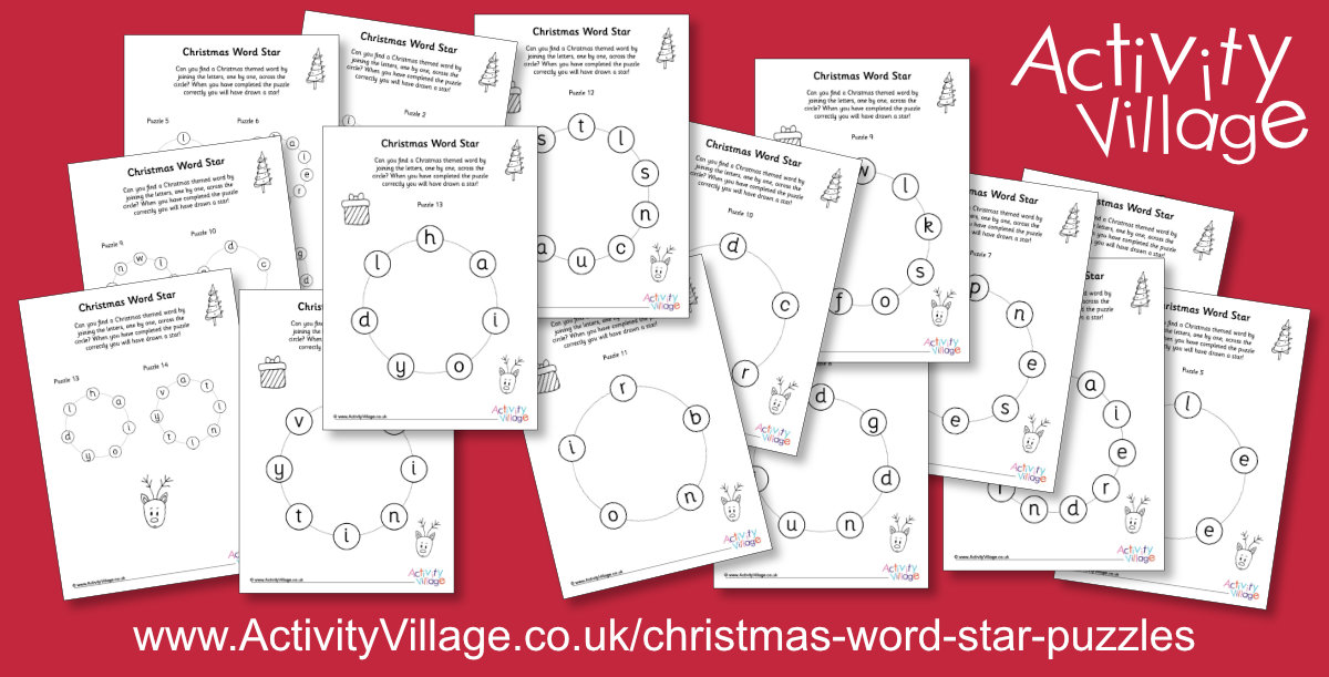 New Christmas Word Star Puzzles New Christmas Word Star Puzzles