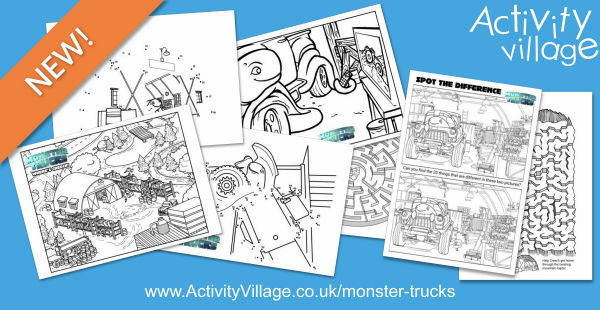 New Colouring and Puzzle Activities for the Movie Monster Trucks New Colouring and Puzzle Activities for the Movie Monster Trucks
