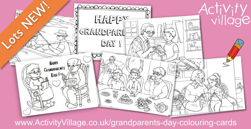 New Colouring Cards for Grandparents' Day New Colouring Cards for Grandparents' Day