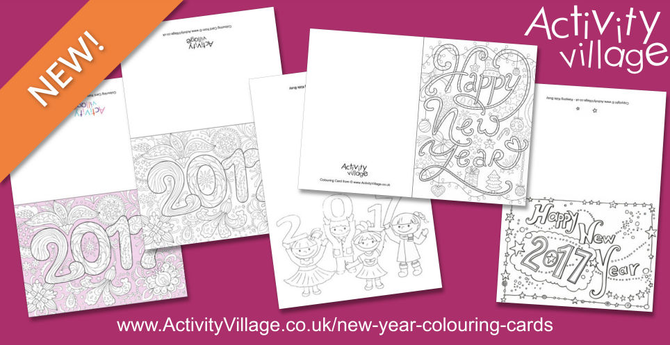 New Colouring Cards for New Year 2017...