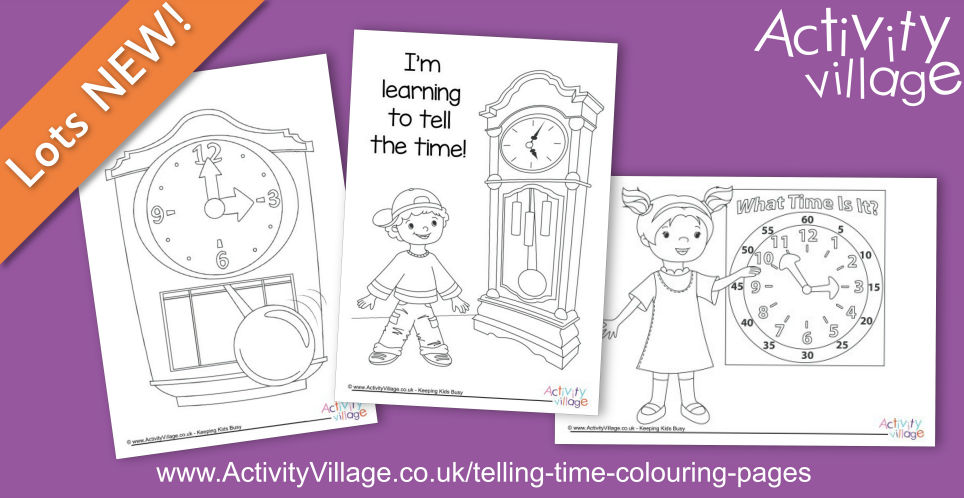 New Colouring Pages Added to our Telling Time Resources New Colouring Pages Added to our Telling Time Resources
