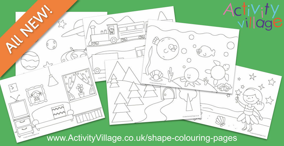 New Colouring Pages for Learning About Shapes