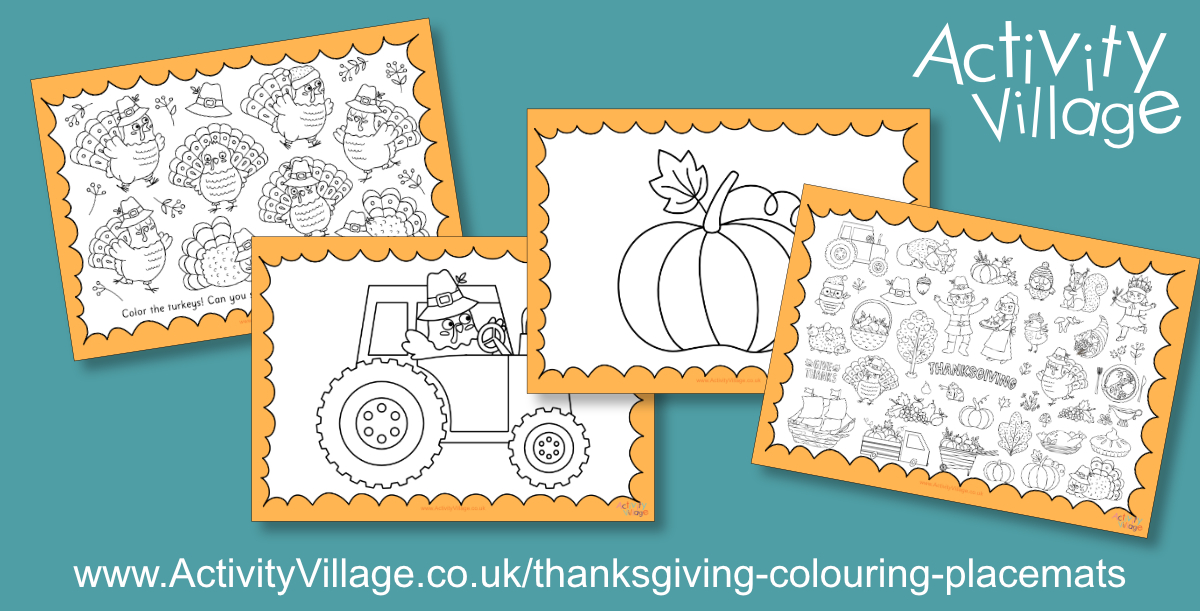 Something New - Colouring Placemats for Thanksgiving! Something New - Colouring Placemats for Thanksgiving!