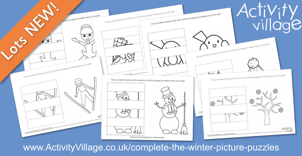 New Complete the Winter Picture Puzzles