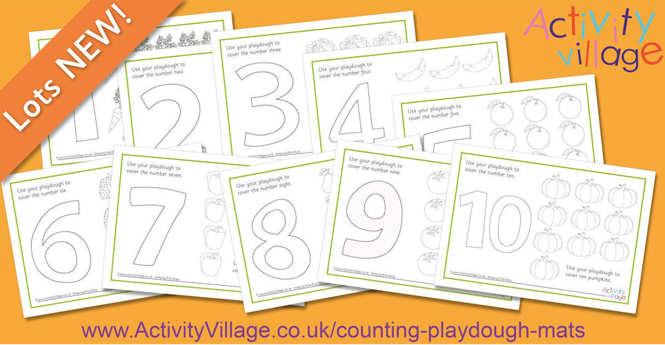 New Counting Playdough Mats Full of Fruit and Veg New Counting Playdough Mats Full of Fruit and Veg