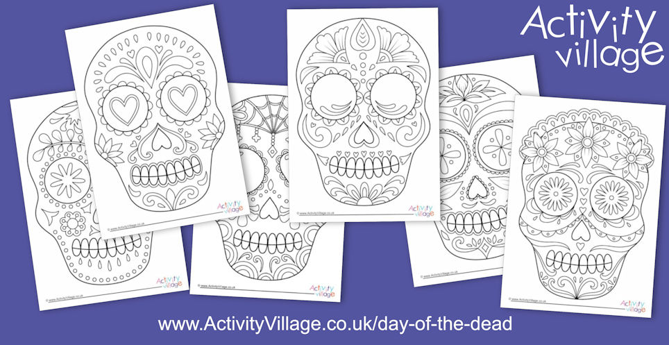 New Day of the Dead Calavera Colouring Pages New Day of the Dead Calavera Colouring Pages