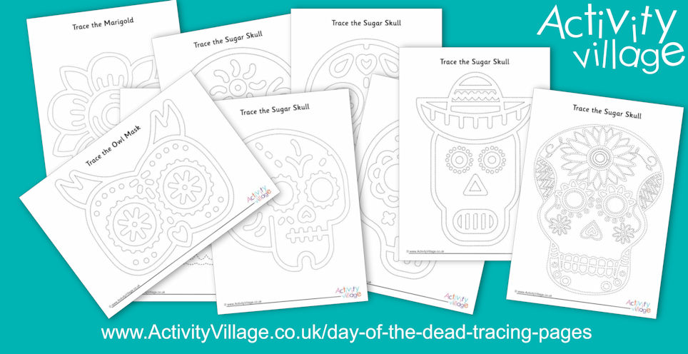 New Day of the Dead Tracing Pages