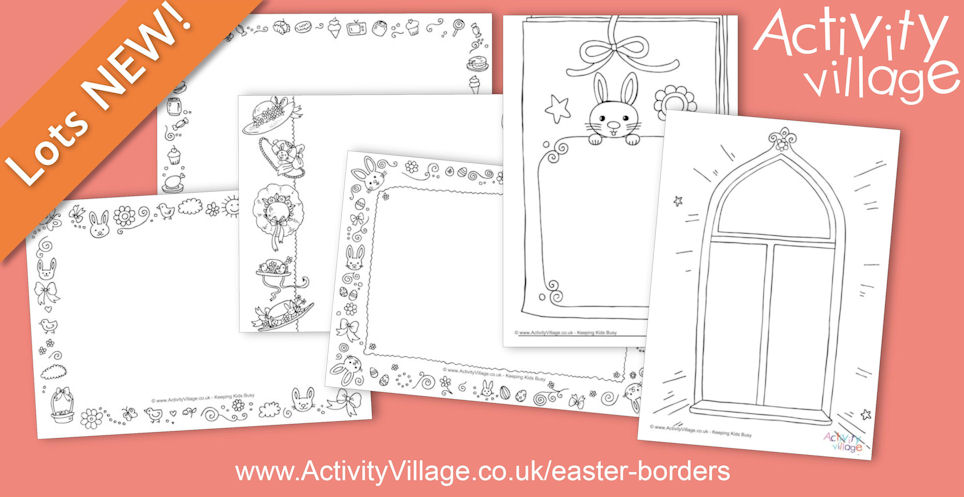 New Easter Borders for Writing and Drawing Projects New Easter Borders for Writing and Drawing Projects
