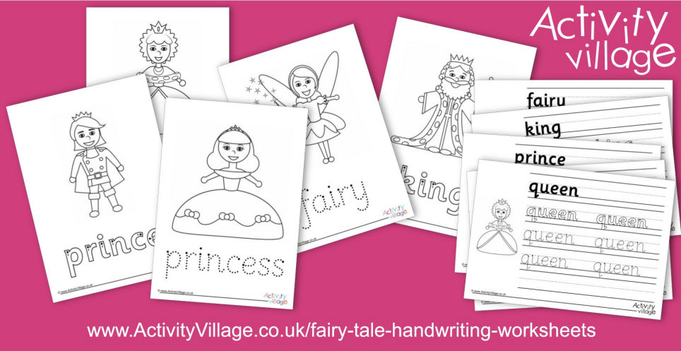 New Fairy Tale Handwriting Worksheets