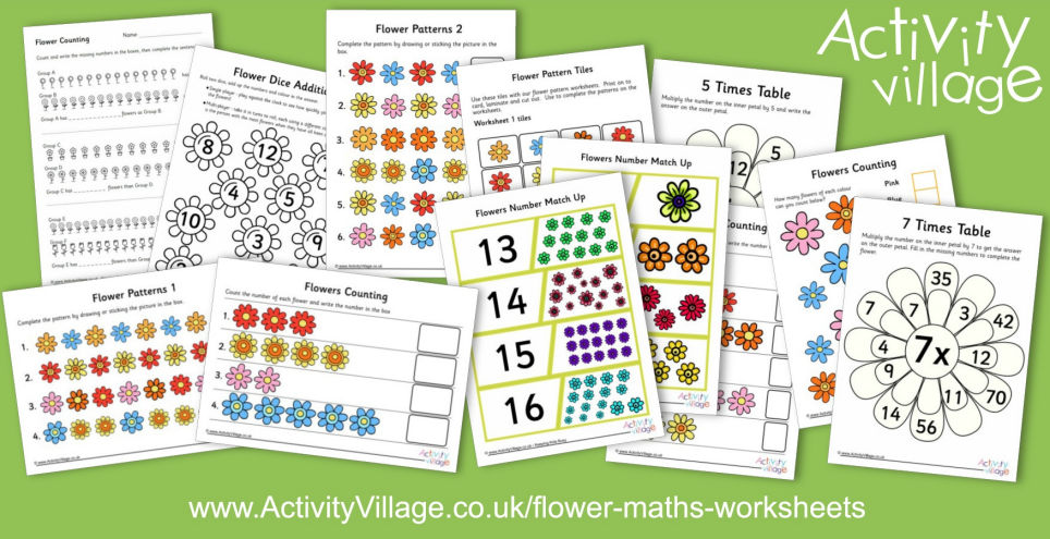 New Flower Maths Worksheets New Flower Maths Worksheets