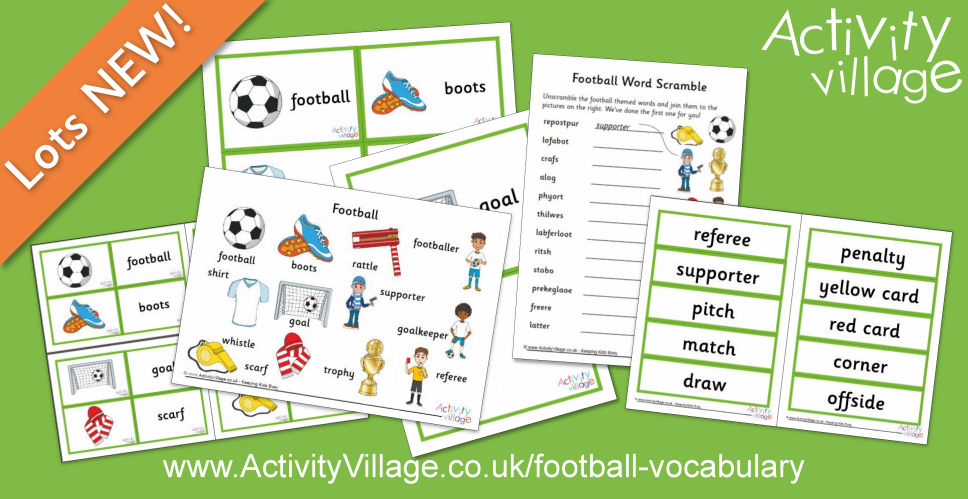 New Football Vocabulary Printables