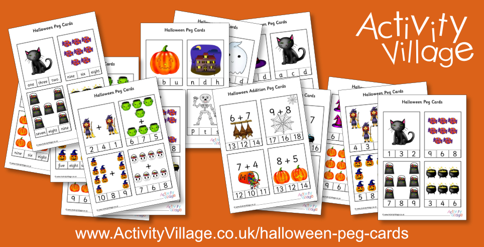 New Halloween Peg Cards New Halloween Peg Cards