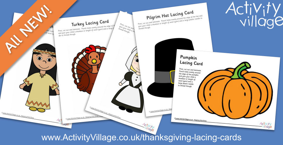 New Lacing Cards with a Thanksgiving Theme New Lacing Cards with a Thanksgiving Theme