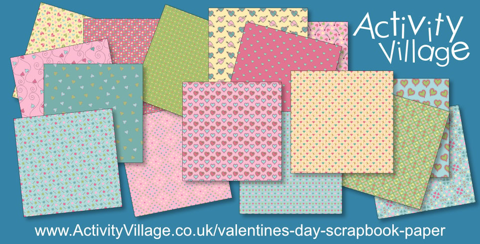 New Mix and Match Valentine's Day Scrapbook Paper