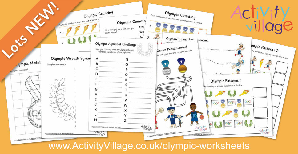 Fun New Olympic Themed Worksheets