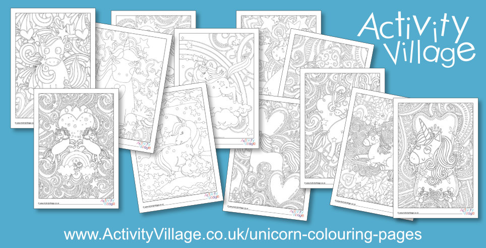 New Pack of 12 Unicorn Colouring Pages...