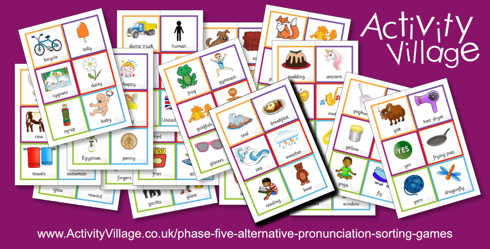 New Phase Five Alternative Pronunciation Sorting Game Cards New Phase Five Alternative Pronunciation Sorting Game Cards