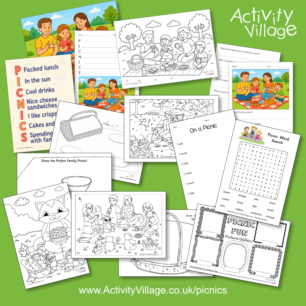 New Picnic Printables Added New Picnic Printables Added