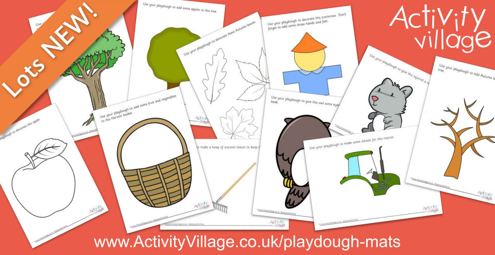 New Playdough Mats for Autumn and Harvest New Playdough Mats for Autumn and Harvest