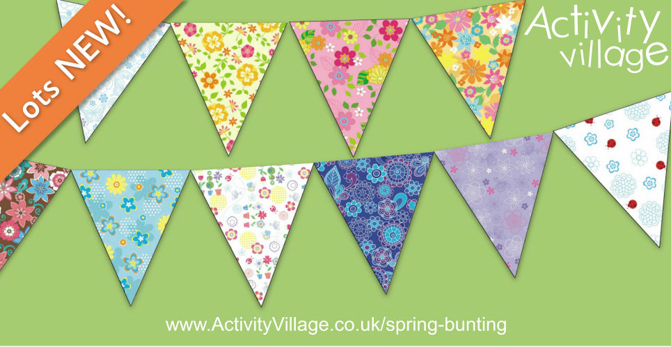 New Pretty Spring Bunting Flags to Print and Display New Pretty Spring Bunting Flags to Print and Display