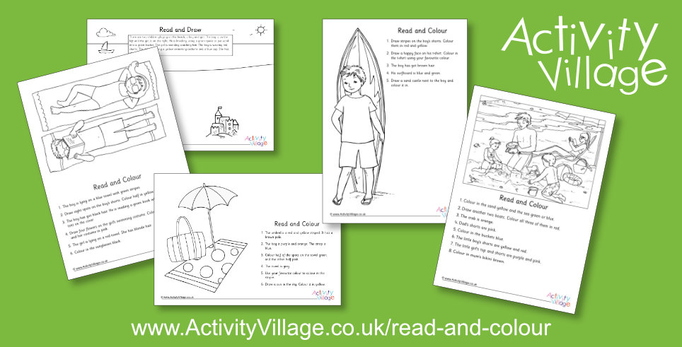 New Read and Colour Worksheets